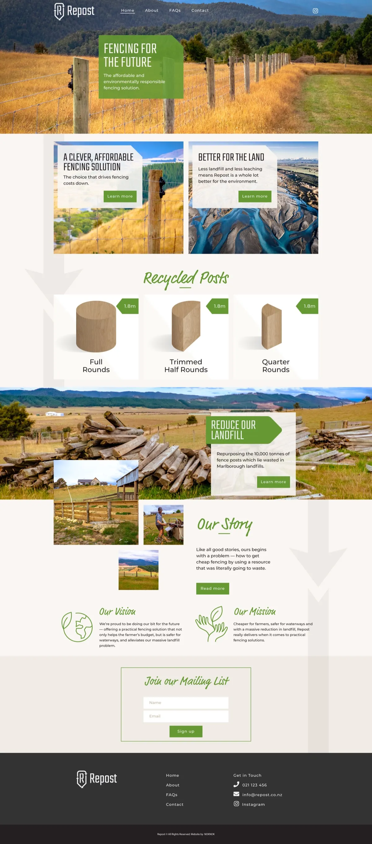 Repost recycled fencing website