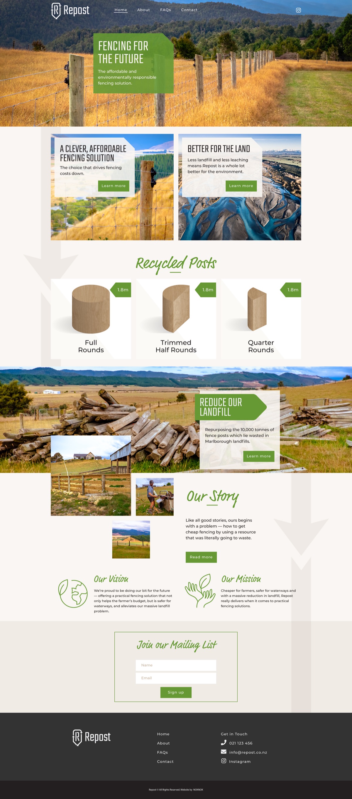 Repost recycled fencing website