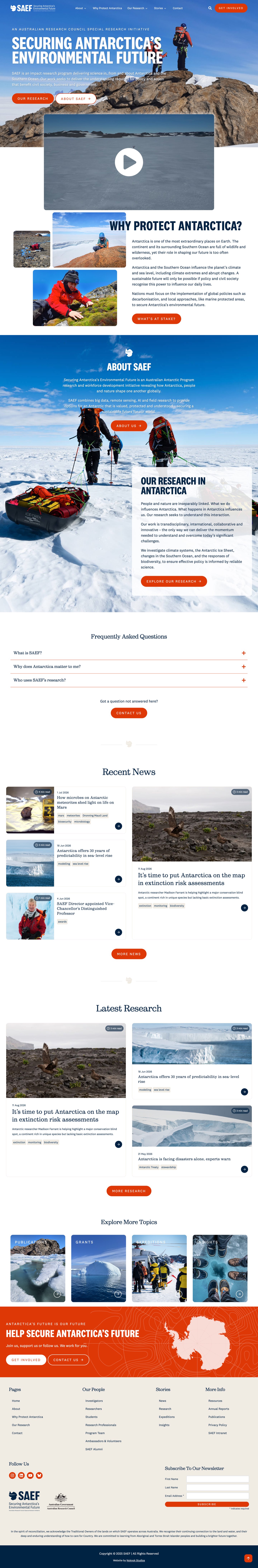 Securing Antarctica's Environmental Future website